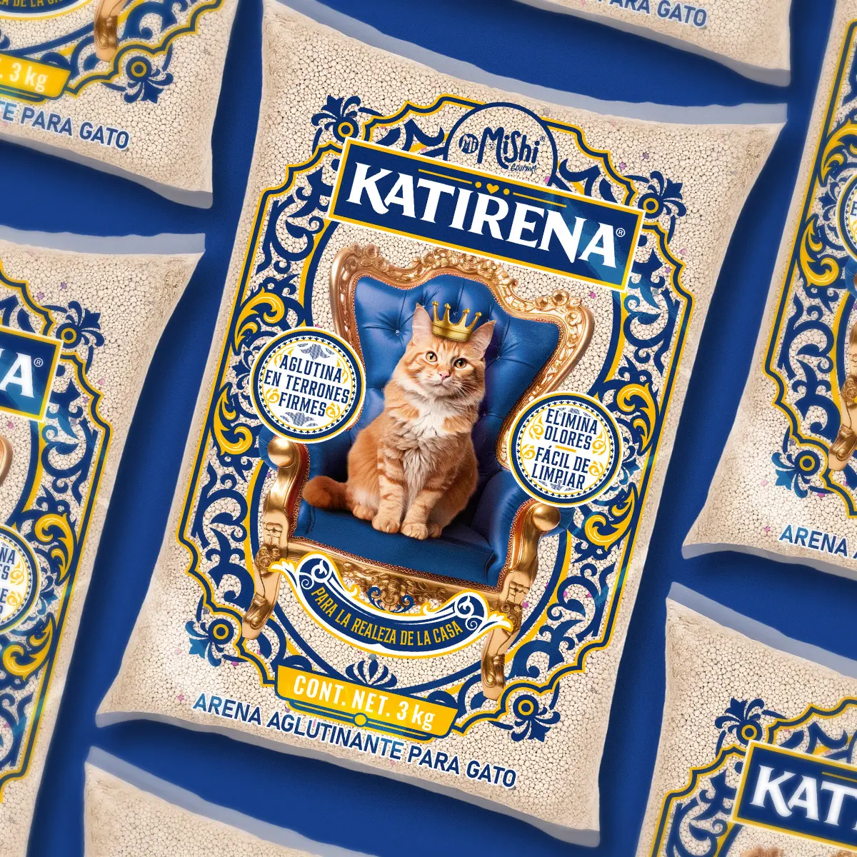 Diseño de packaging para Katirena, cuidado de mascotas, México.