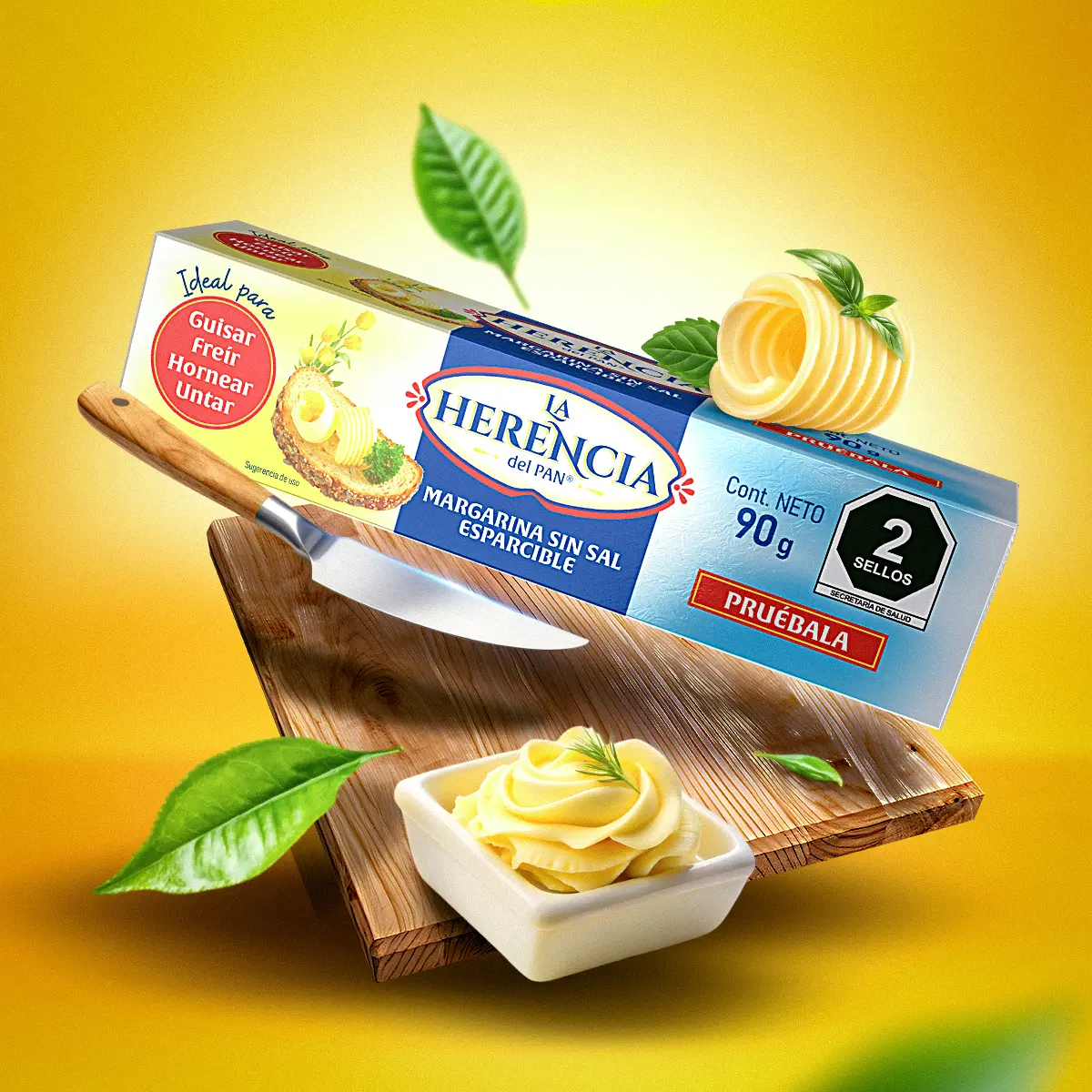 Diseño de packaging para La Herencia del Pan, alimentos, México.