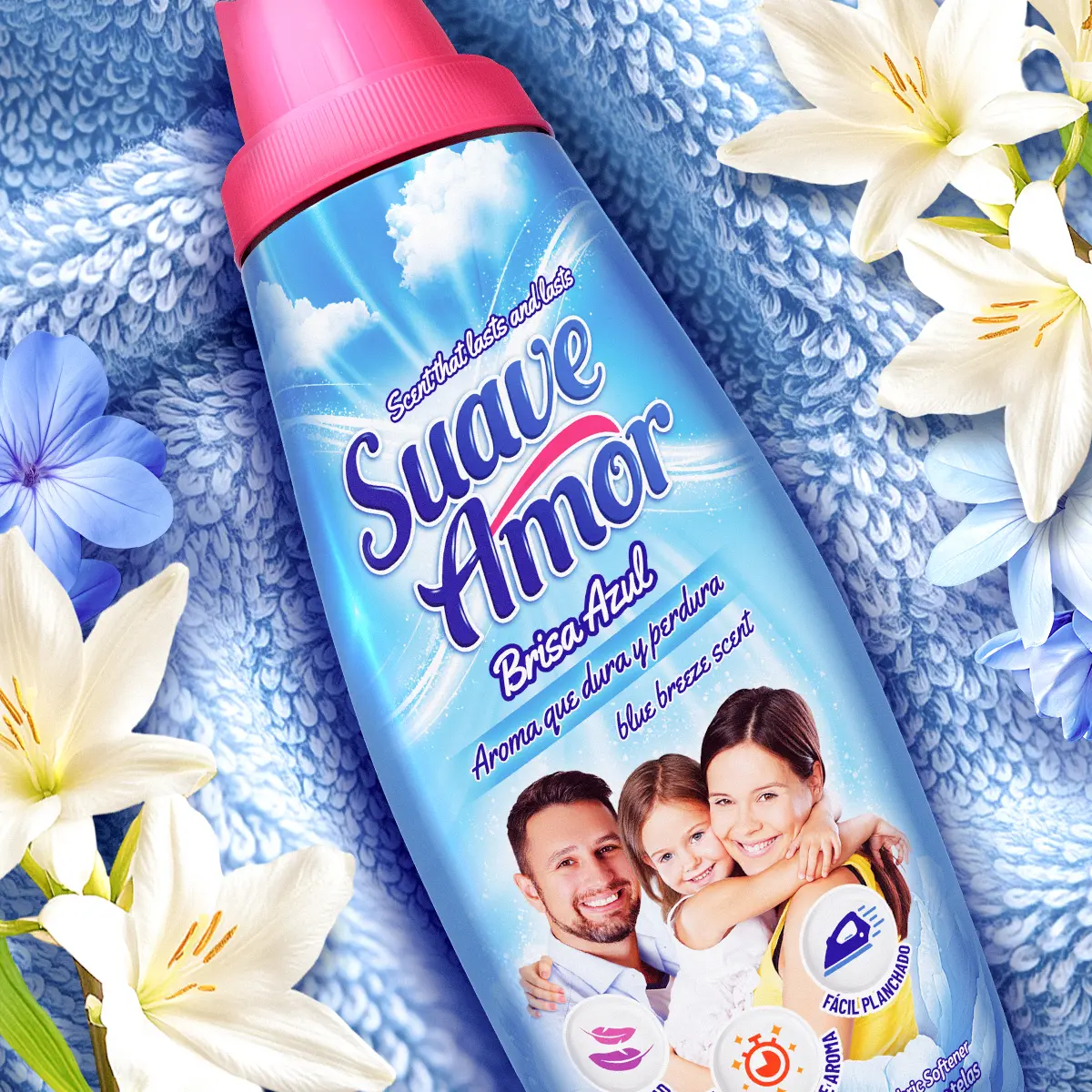 Diseño de packaging para SuaveAmor, cuidado del hogar, México.