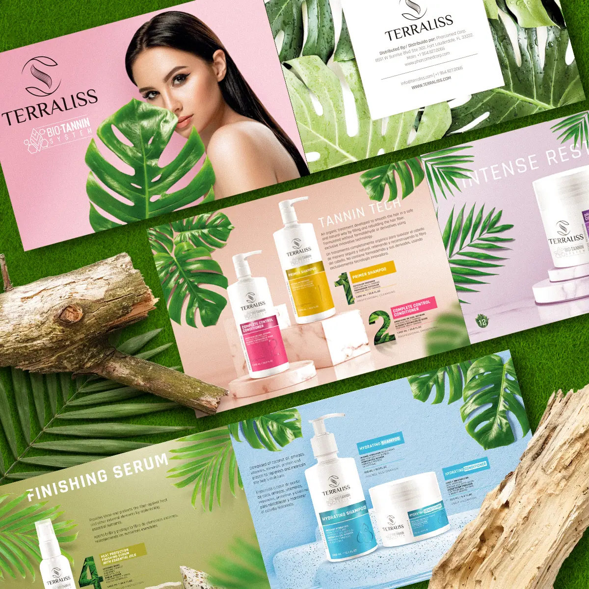Diseño de packaging para Terraliss, belleza y bienestar, Estados Unidos.